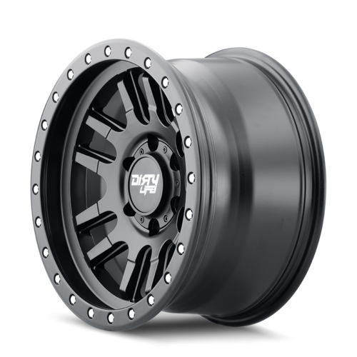 Dirty Life 9309 Canyon Pro 17x9 6x139.7 -12mm Matte Black w/ Black Lip Wheel