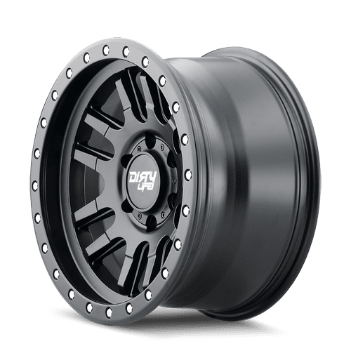 Dirty Life 9309 Canyon Pro 17x9 5x127 -12mm Matte Black w/ Black Lip Wheel