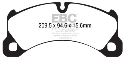 EBC Yellowstuff Front Brake Pads for 10+ Porsche Cayenne 3.6