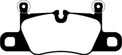 EBC Redstuff Rear Brake Pads for 2016+ Porsche 911 3.0TT Carrera