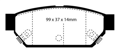EBC 93-96 Eagle Summit 1.5 Redstuff Rear Brake Pads