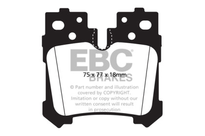 EBC Redstuff Rear Brake Pads for 07+ Lexus LS460 4.6