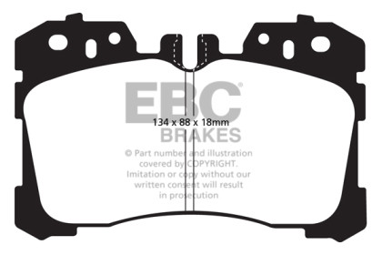 EBC Redstuff Front Brake Pads for 07+ Lexus LS460 4.6
