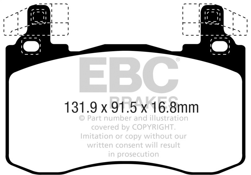EBC Greenstuff Front Brake Pads for 2019+ Genesis G70 2.0L Turbo (Brembo)