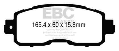 EBC  Greenstuff Front Brake Pads for 13+ Nissan Altima 2.5 (L33) Sedan
