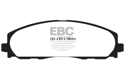 EBC Greenstuff Front Brake Pads for 12+ Chrysler Town & Country 3.6