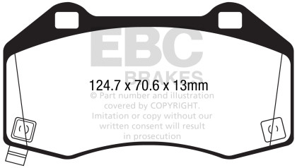 EBC Greenstuff Front Brake Pads for 2017+ Fiat 124 Spider 1.4L Turbo Abarth