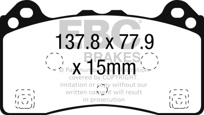 EBC Bluestuff Front Brake Pads for 16-18 Ford Focus RS
