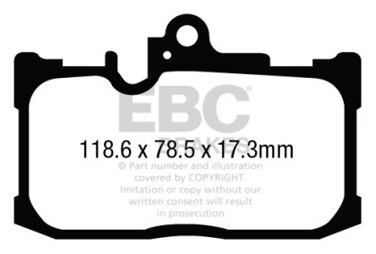 EBC Ultimax2 Front Brake Pads for 13+ Lexus GS350 3.5 F-Sport RWD