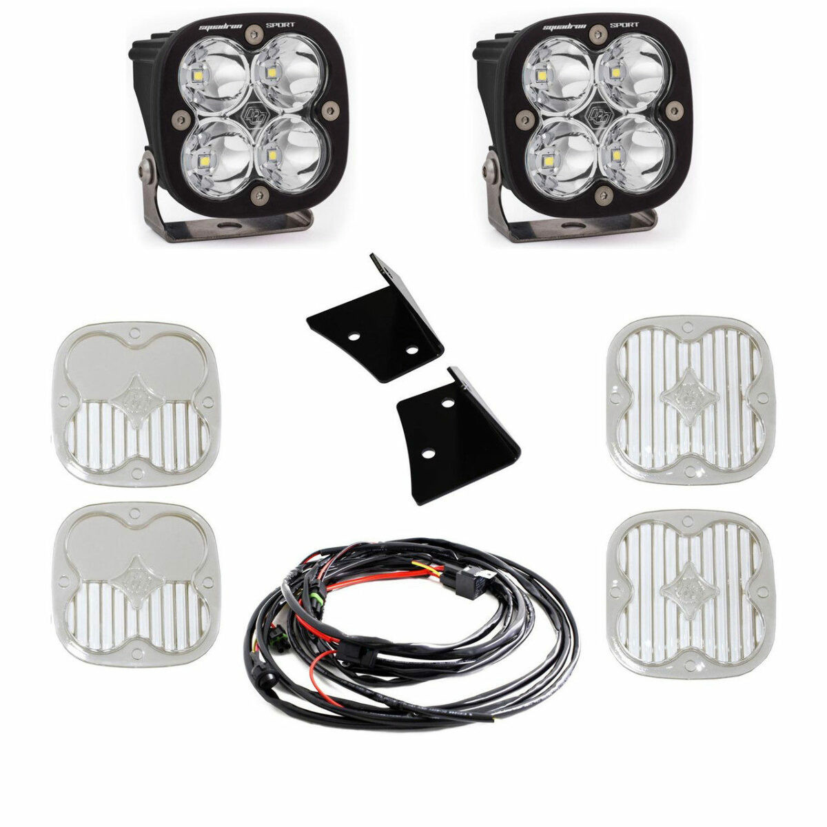 Baja Designs Squadron Sport A-Pillar White Light Kit for 07-18 Wrangler JK