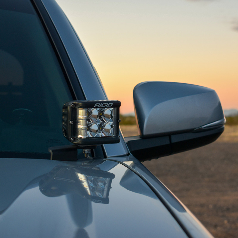 Rigid Industries A-Pillar Light Mount Kit w/ D-SS Flood Lights for 16-20 Tacoma