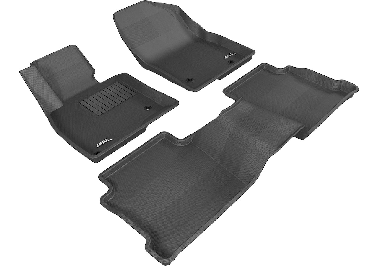 3D MAXpider Kagu Front & Rear Floormats - Black for 2014-2019 Mazda Mazda6