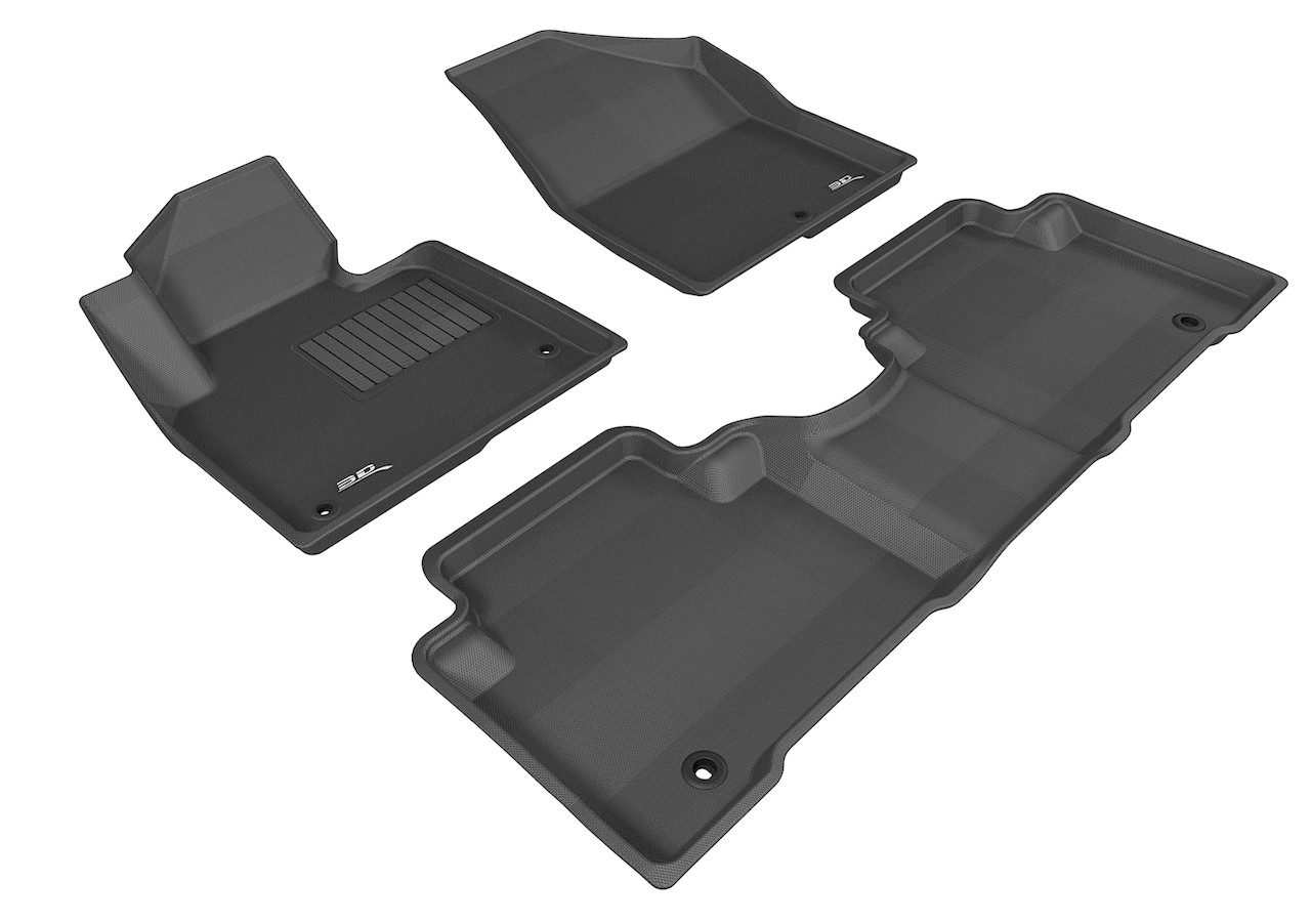 3D MAXpider Kagu Front & Rear Floormats - Black for 13-18 Hyundai Santa Fe Sport