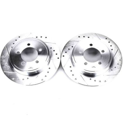 Power Stop Rear Evolution Drilled & Slotted Brake Rotors for 02-10 Ford Explorer