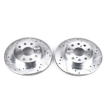 Power Stop Rear Evolution Drilled & Slotted Brake Rotors for 91-95 Toyota MR2