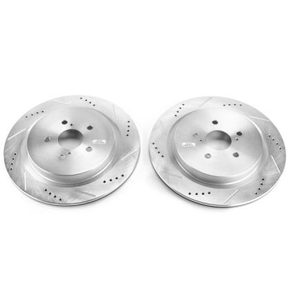 Power Stop Rear Evolution Drilled & Slotted Brake Rotors for 16-19 Lexus RX350