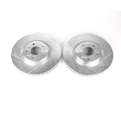 Power Stop Front Evolution Drilled & Slotted Rotors for 14-19 Chevrolet Corvette