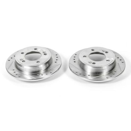 Power Stop Rear Evolution Drilled & Slotted Rotors for 11-19 Hyundai Elantra