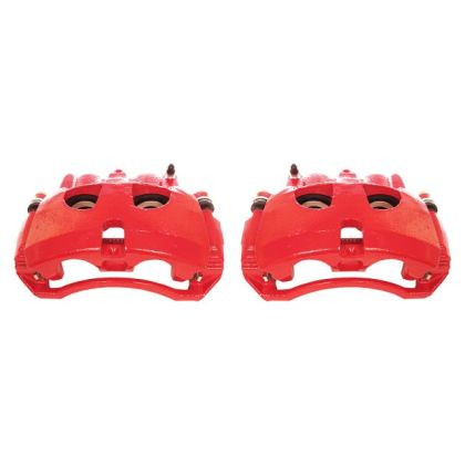 Power Stop Front Red Brake Calipers w/Brackets for 09-10 Dodge Ram 2500