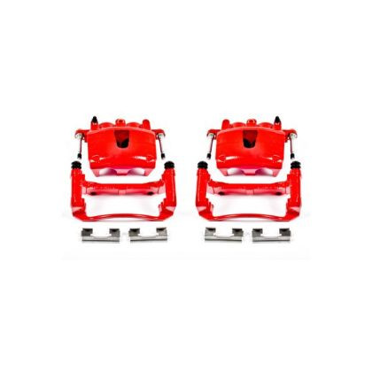 Power Stop Front Red Calipers w/Brackets for 06-10 Jeep Commander