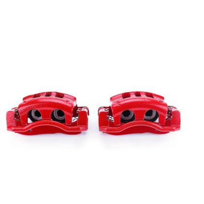 Power Stop Front Red Brake Calipers w/Brackets for 03-11 Ford Crown Victoria