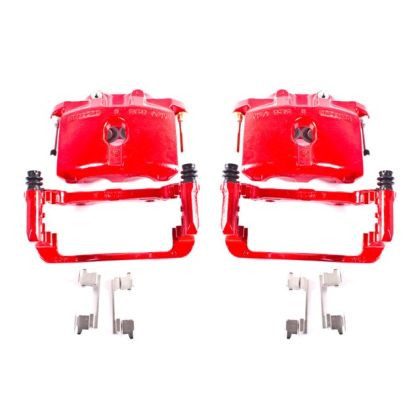 Power Stop Rear Red Brake Calipers w/Brackets for 03-06 Cadillac Escalade