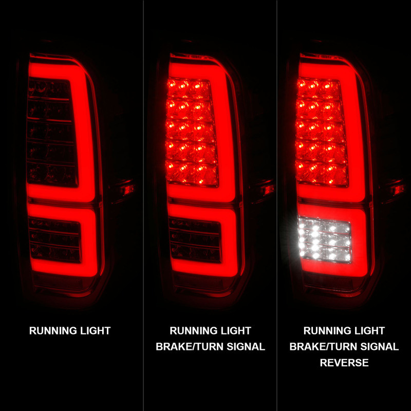 ANZO LED Taillights Chrome Housing/Clear Lens for 14-21 Toyota Tundra