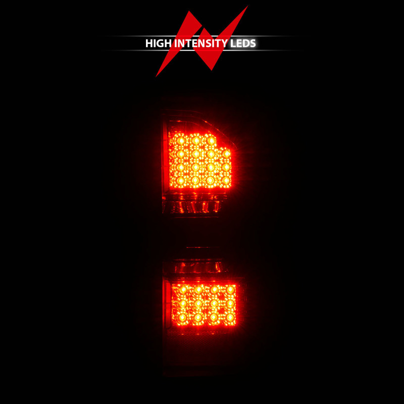 ANZO LED Tail Lights Black Housing Smoke Lens for 2014-2018 GMC Sierra