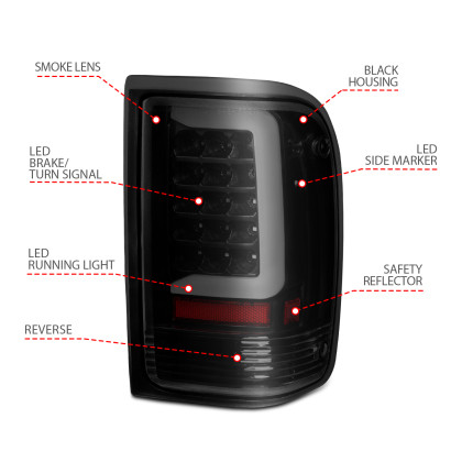 ANZO LED Tail Lights for 1993-1997 Ford Ranger