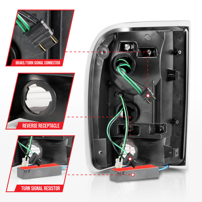 ANZO LED Tail Lights for 1993-1997 Ford Ranger