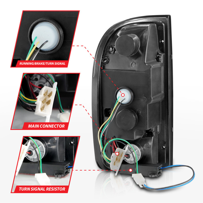 ANZO LED Taillights (Pair) for 1995-2004 Toyota Tacoma