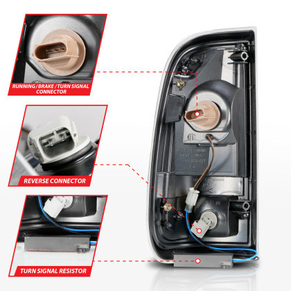 ANZO LED Taillights (Pair) for 2008-2016 Ford F-250