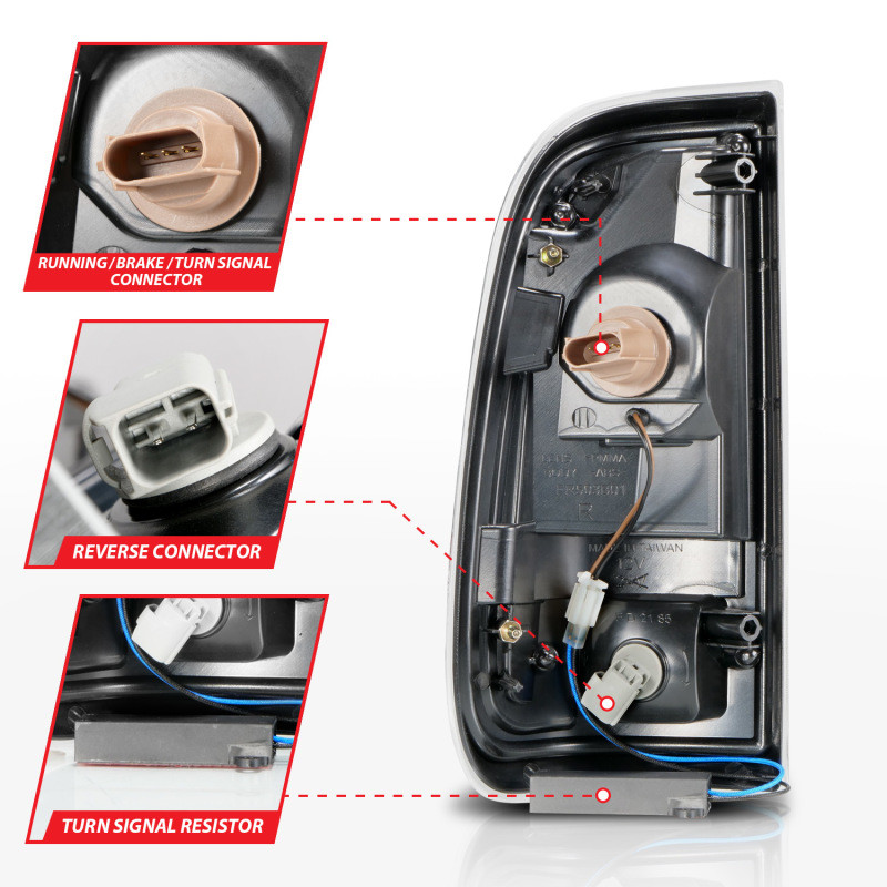 ANZO LED Taillights (Pair) for 2008-2016 Ford F-250