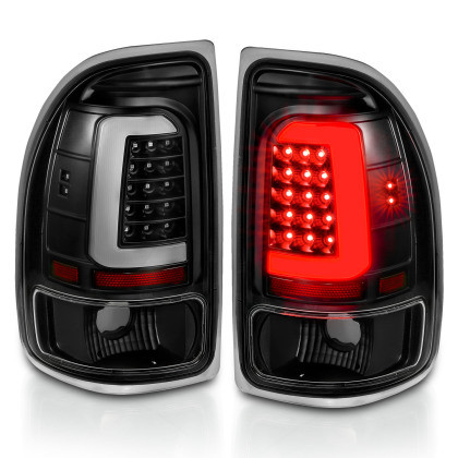 ANZO LED Taillights Black Housing Clear Lens Pair for 1997-2004 Dodge Dakota