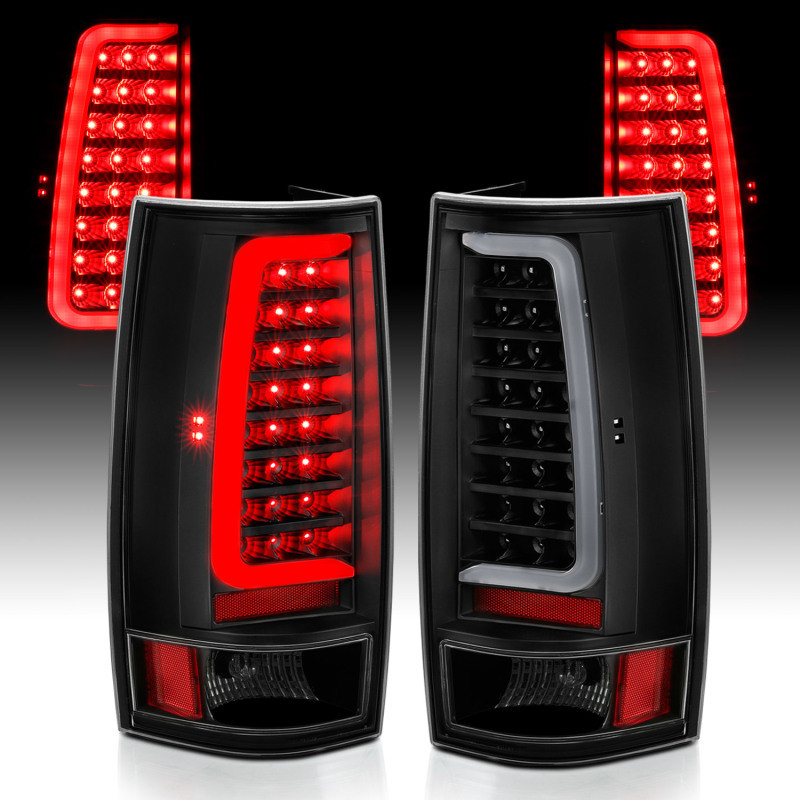 ANZO LED Taillight Plank Style Black w/Clear Lens for 07-14 Chevy Tahoe