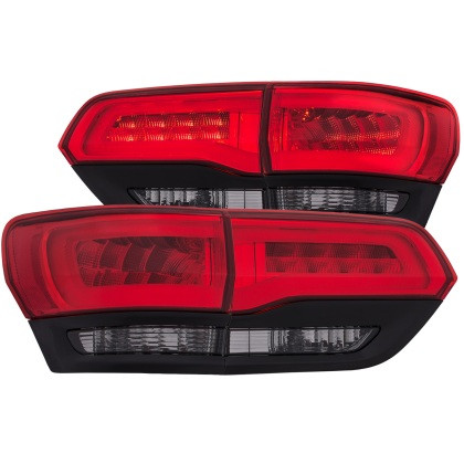 ANZO LED Taillights Red/Smoke for 2014-2016 Jeep Grand Cherokee