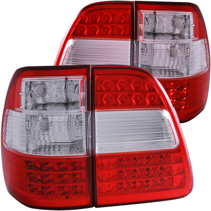 ANZO LED Taillights Red/Clear G2 for 1998-2005 Toyota Land Cruiser Fj