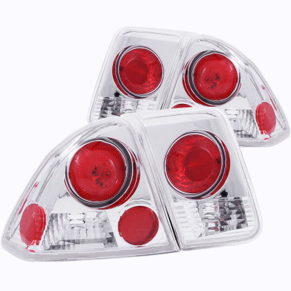 ANZO Taillights Chrome for 2001-2004 Honda Civic