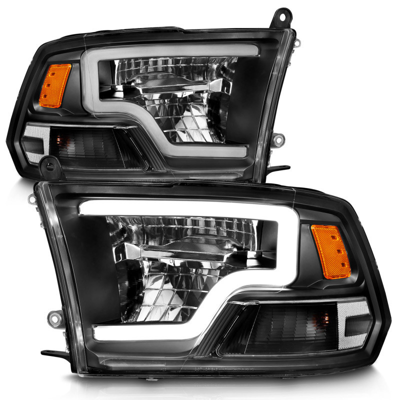ANZO Full LED Projector Headlights w/ Chrome Black Amber for 09-20 Ram 1500