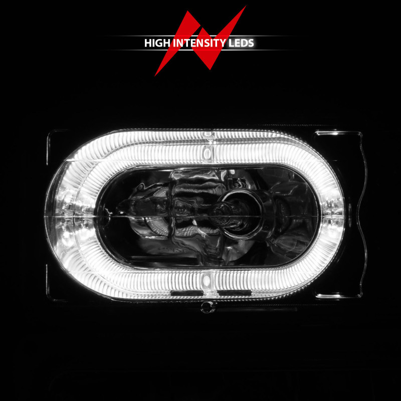 ANZO Crystal Headlights Chrome Housing w/ Signal for 88-98 Chevrolet C1500