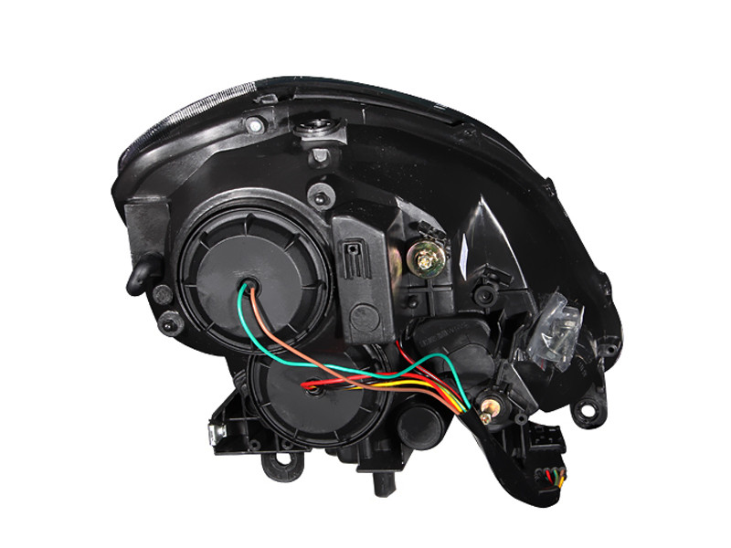 ANZO Crystal Headlights Black for 2003-2004 Infiniti G35