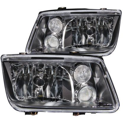 ANZO Crystal Headlights Black w/o Bulbs for 1999-2005 Volkswagen Jetta