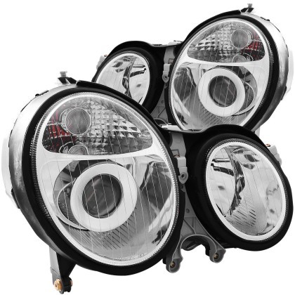 ANZO Projector Headlights Chrome for 1999-2002 Mercedes Benz E Class W210