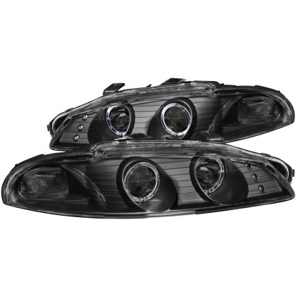 ANZO Projector Headlights w/ Halo Black G2 for 1997-1999 Mitsubishi Eclipse