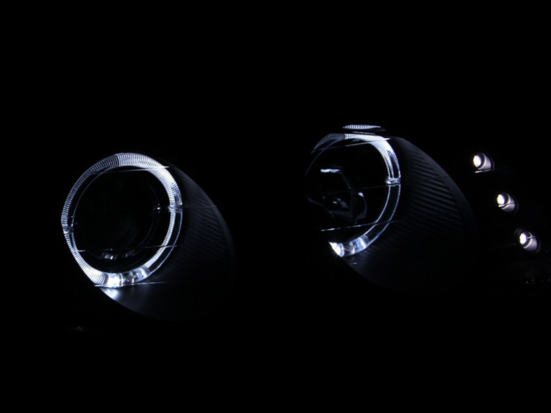 ANZO Projector Headlights w/ Halo Black G2 for 1997-1999 Mitsubishi Eclipse