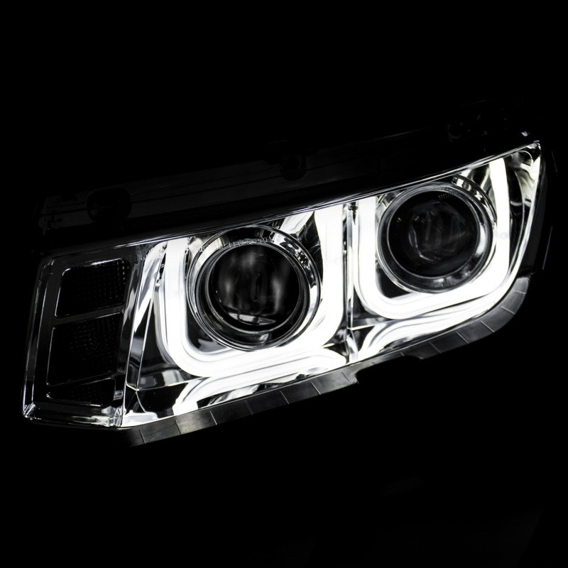 ANZO Projector Headlights w/ U-Bar Chrome for 2014-2015 Chevrolet Camaro