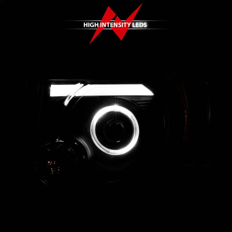 ANZO Projector Headlights w/ Halo Black for 2008-2012 Ford Escape