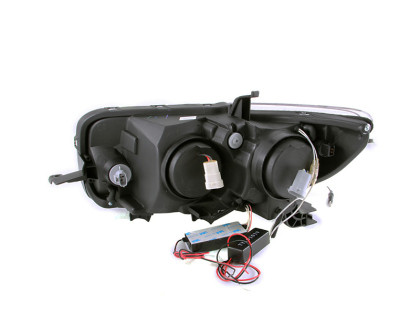 ANZO Projector Headlights w/ Halo Black for 2008-2010 Scion Xb