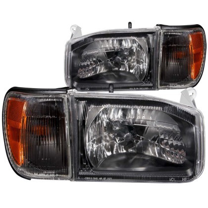 ANZO Crystal Headlights Black for 1999-2004 Nissan Pathfinder