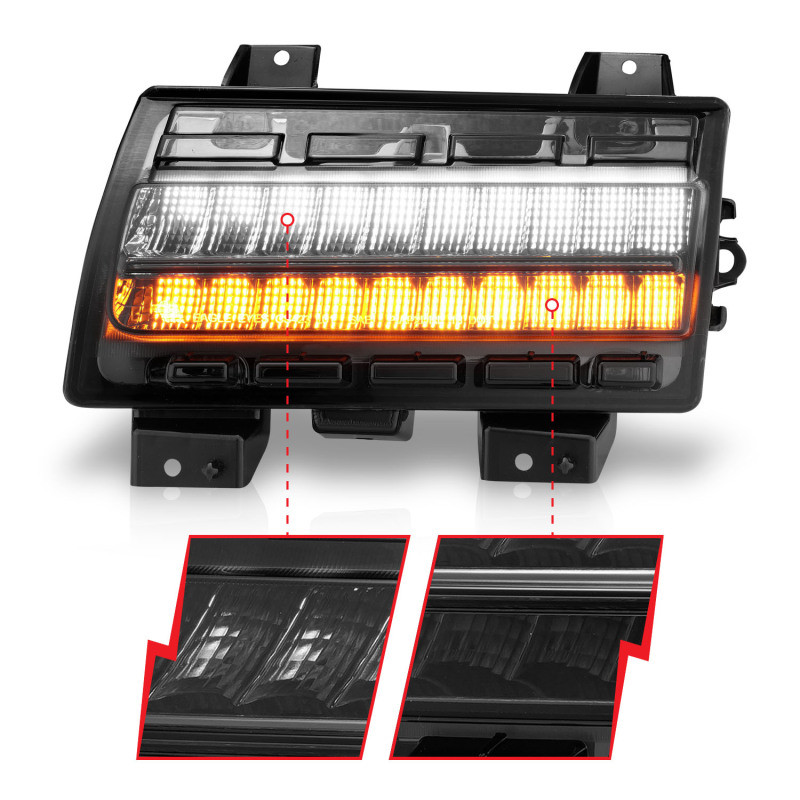 ANZO LED Side Marker Lights Smoke Sequential Signal for JL Wrangler / Gladiator